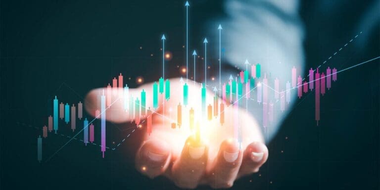 glowing analytic hand