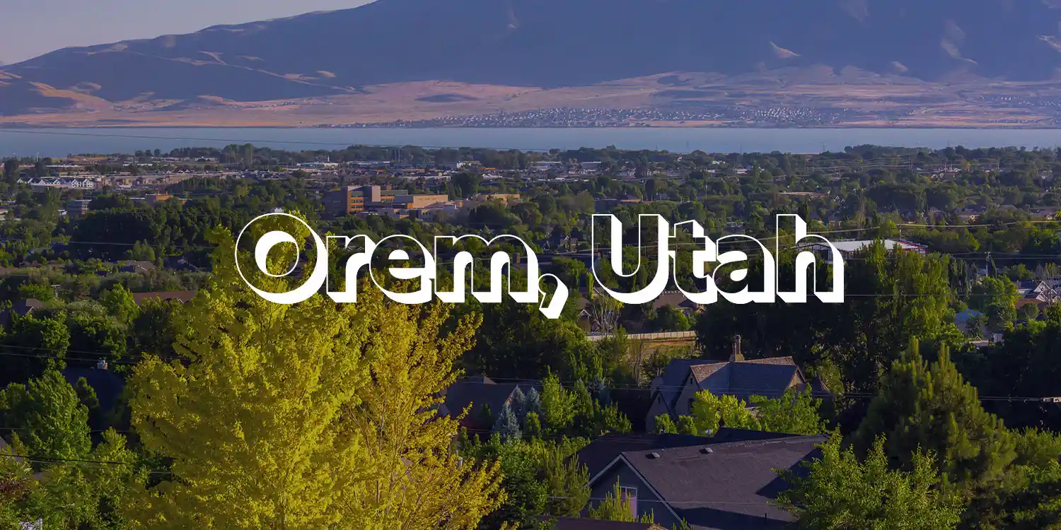 Landscape view of Orem, Utah