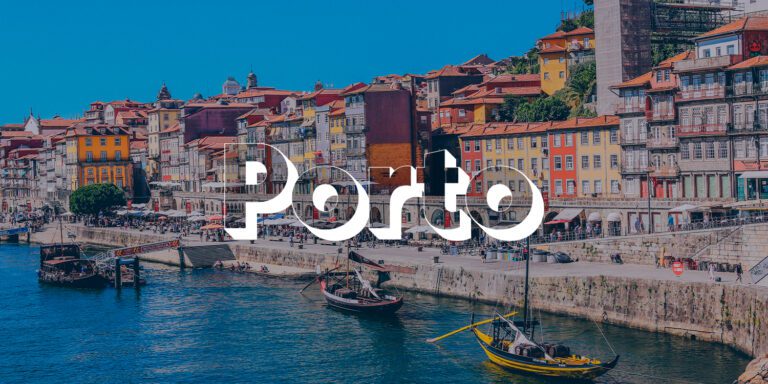 View of the Douro River in Porto with buildings