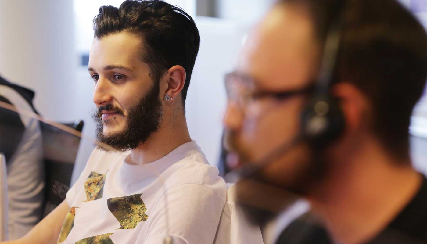 Agents in a contact center.